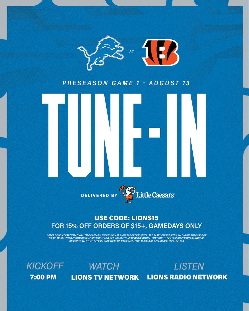 Lions's tweet photo. Almost game time https://t.co/2QWrqjzZ6z