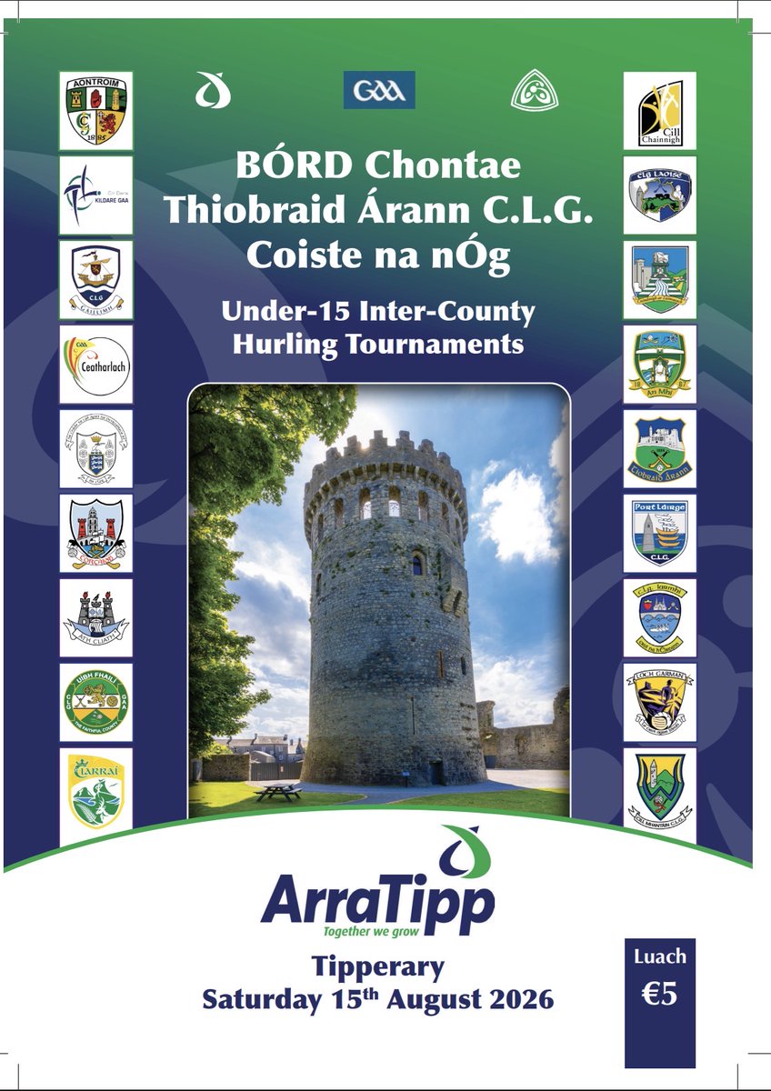 tipperarybng's tweet photo. Be sure to follow us on our Instagram and X pages for live updates of the day!
If you’re around the north of the county be sure to pop into one of the four venues and see the future of hurling across the country 💪 https://t.co/WB1YwPFrE2