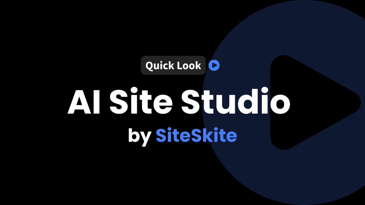 GoInfluenceWP's tweet photo. InfluenceWP Quick Look—AI Site Studio

SiteSkite is a full devops platform, but this particular feature turns an idea into a WordPress website in minutes using AI.

No Affiliation. No Sponsorship. Just Info &amp; Deals. 👇
https://t.co/s7usi7aOi7 https://t.co/3MfSNBBvW2