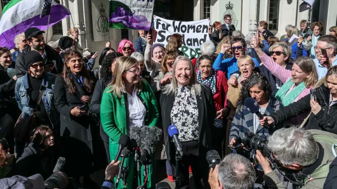RonniNicole1's tweet photo. "Judge says transgender prison guidance will be quashed

The campaign group For Women Scotland has won a legal guarantee that rules that allowed trans inmates into women’s jails cannot be revived.
Women’s rights campaigners have won a legal guarantee that the Scottish government’s transgender prison guidance can never be implemented again"
Times 
https://t.co/umSGCURxv0