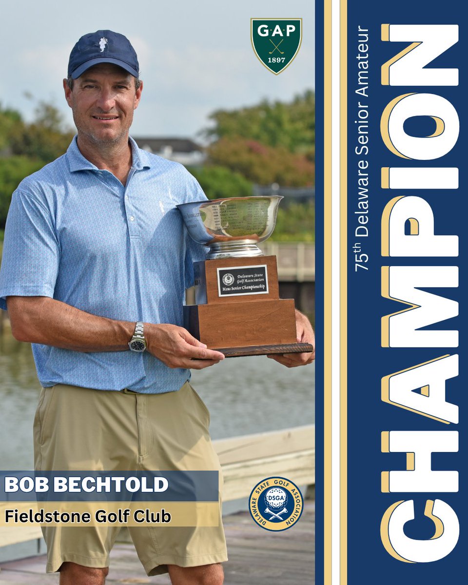 DSGA_Golf's tweet photo. Bob Bechtold takes the 75th Delaware Senior Amateur at Heritage Shores with a 36-hole total of 8 under.

Nicoll Keeney takes the Women's Division for the fourth time in the last five years.

RECAP: https://t.co/TqFQSSZjMV https://t.co/syUQD618Zt