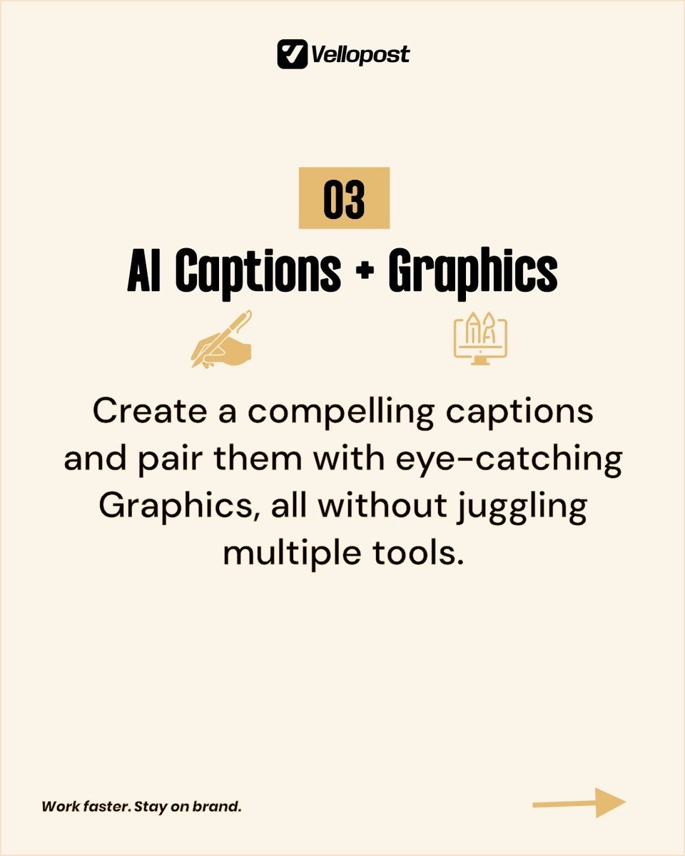Vellopost's tweet photo. Most people use AI for captions.
Smart creators use AI to:
💡Generate ideas
📅Plan content
✍ Create captions
🎨Design graphics
📊Review analytics
That's the difference.

📲Download Vellopost.
#Vellopost #AI #Creators https://t.co/nXeeCv4n9g