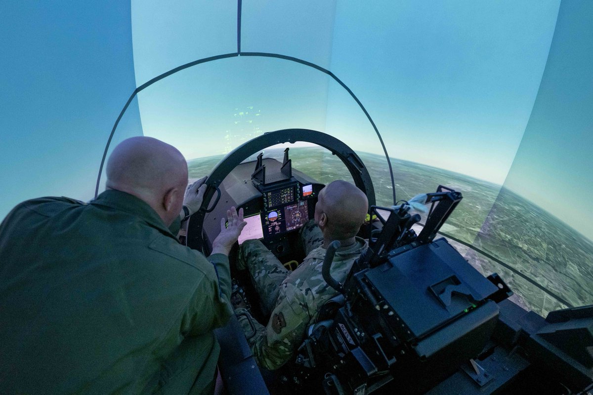 AETCommand's tweet photo. The T-7A is more than a new jet. It’s a new training ecosystem.

Aircraft, advanced simulators and networked training are coming together at the 12th FTW to transform how #AETC develops future Air Force pilots.

https://t.co/Ewl4kyb7TV https://t.co/qKgCtzkd3g