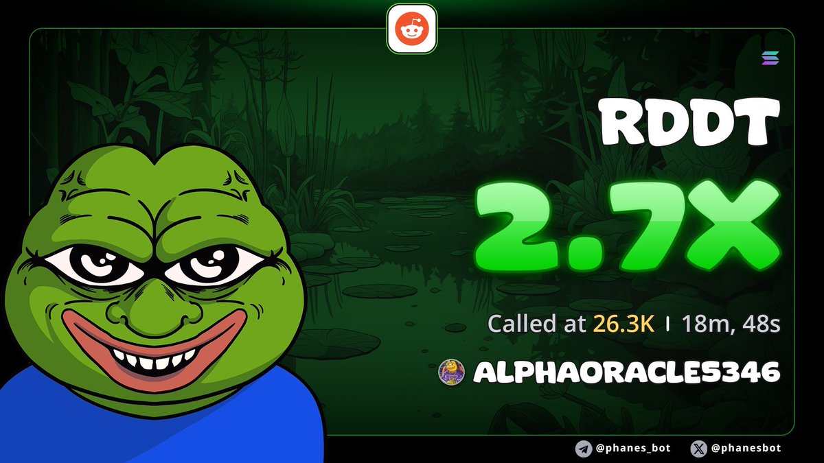 AlphaOracle4's tweet photo. Watch your entry on $RDDT
CA>>

79Aded2rWWvqj7zx6RTFffqABVhpUw6e7Um9S2iXfwGo https://t.co/xwfbZJvCOe