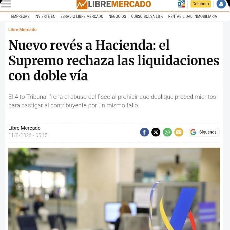 mundo_viperino's tweet photo. La Agencia Tributaria no puede meter en el mismo acto una tesis principal y otra alternativa para asegurarse de que, si los jueces tumba la primera, la deuda sigue viva. El Alto Tribunal lo considera incompatible con la seguridad jurídica y con el derecho de defensa del contribuyente.

El caso concreto lo ilustra con claridad. Una empresa valoró en 346 millones las acciones de una filial sueca. Años después registró una pérdida deducible de más de 46 millones. Inspección la calificó de fraude de ley… y, por si acaso, añadió una segunda vía: valorar esas mismas acciones en apenas 222.977 euros. Cuando el fraude cayó por un error procedimental, Hacienda quiso mantener la deuda con la alternativa. El Supremo lo ha rechazado de plano.

La norma de valoración que usaron presupone operaciones lícitas. No se puede invocar al mismo tiempo para combatir una operación que la propia Administración ha declarado fraudulenta. “No es posible ni admisible que la Inspección defina por sí misma los efectos jurídicos de sus actos disconformes a Derecho en un sentido favorable a sus intereses”.

Se acabó el truco de la doble vía. Si la primera razón cae, la liquidación cae con ella.

Fuente: https://t.co/YRvkljby7M