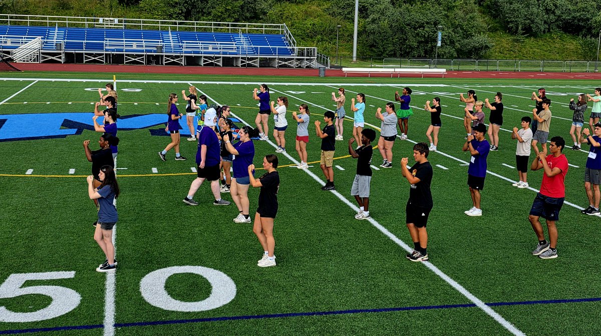 MtownFineArts's tweet photo. MHS Marching Band Pre-season day 2 was kicked off by a visit from our new Superintendent, Dr. Macary!

#mpsfinearts https://t.co/eoCzLQoxVP