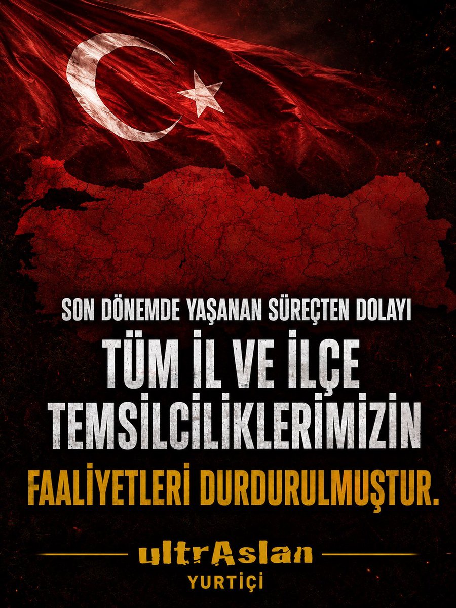 lemarcaspors_'s tweet photo. SON DAKİKA | Tüm ultrAslan temsilcilikleri, faaliyetlerini durdurdu. https://t.co/bbuOjeGpnA