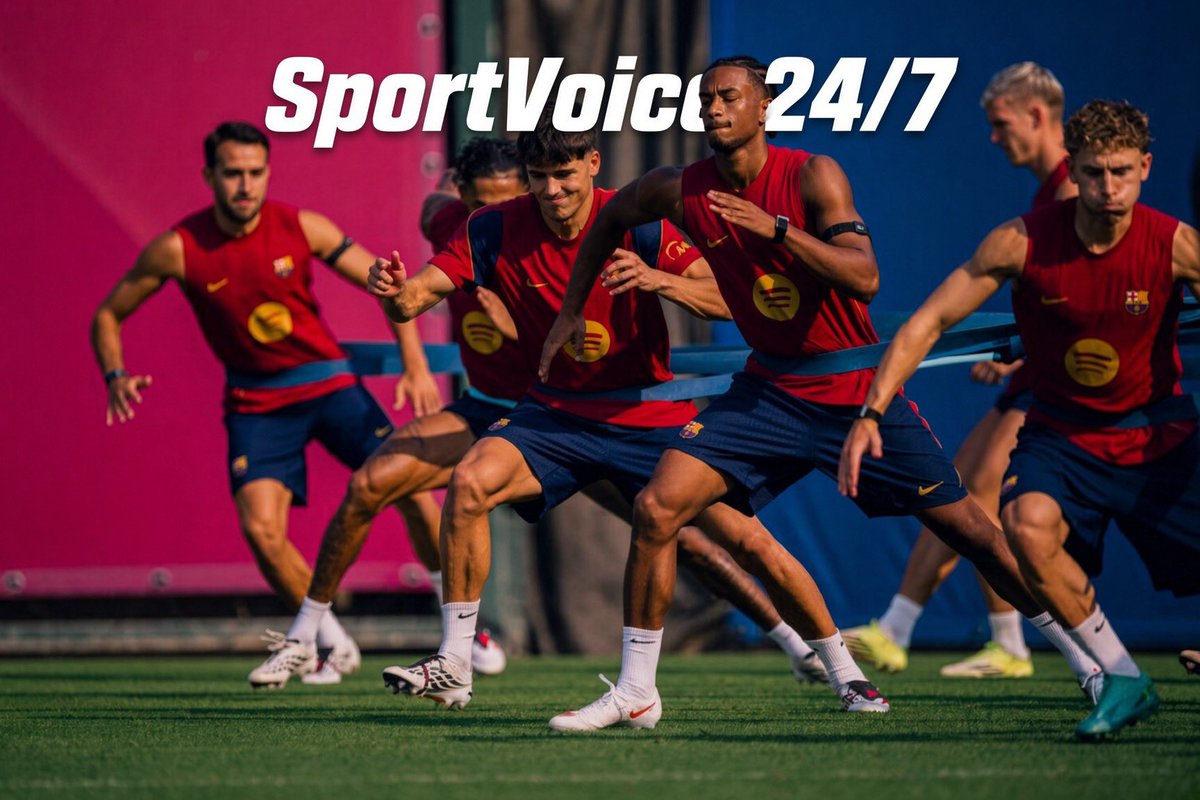 SportVoice24's tweet photo. FC Barcelona is working very hard to get players in shape ahead of new season. Some of the Players that resumed camp were looking fatigued after participating in 2026 FIFA World Cup https://t.co/trdDS3lAXF