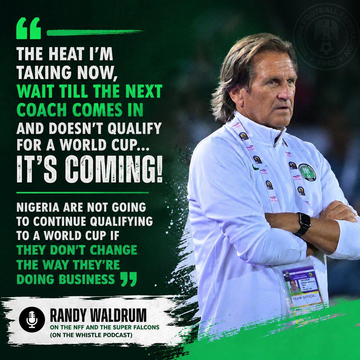 i_am_idopise's tweet photo. Randy Waldrum said this while speaking with @ahoworth97 on @otw_podcast just before the 2023 fifawwc.
3 years later, here we are.
@thenff well done 👏🏾👏🏾👏🏾 https://t.co/kM28d3QKPA