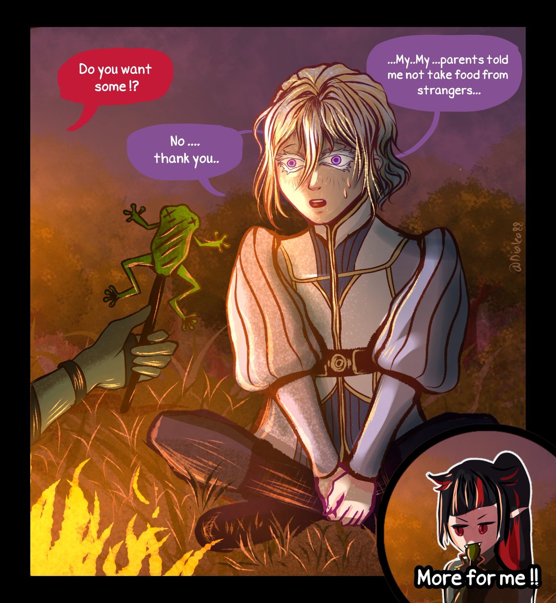 Dialea88's tweet photo. A horror story from one sentence:
"Lilia offer you food"

This Au live rent-free in mind now ..
 #TheLittlePrinceAndTheDragon https://t.co/CE3WTFSSIL