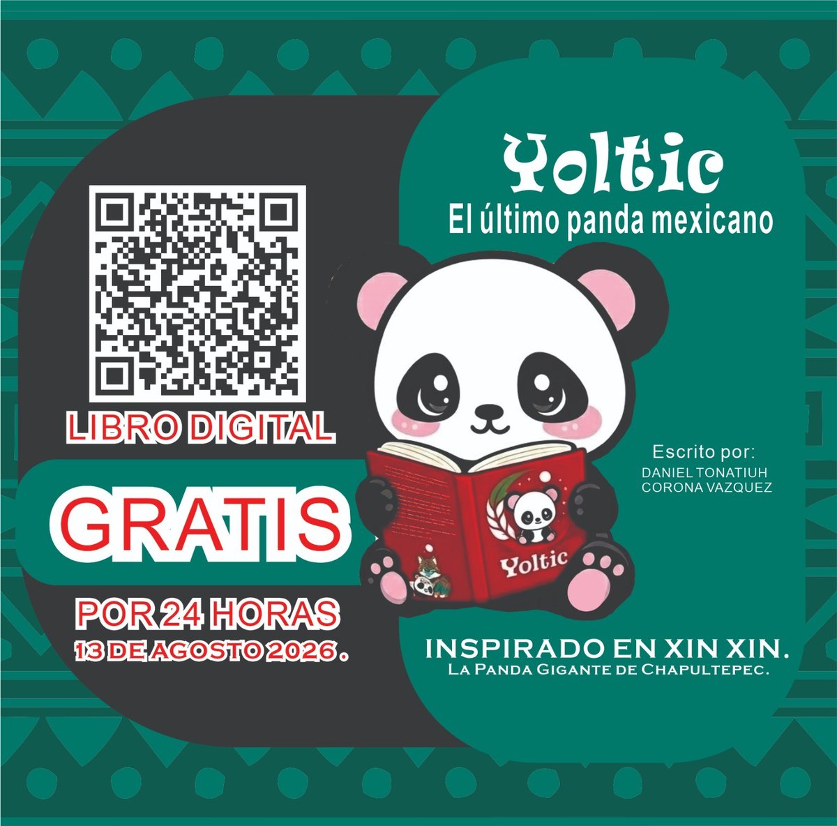 SEPICDMX's tweet photo. La SEPI reitera la invitación a descargar de forma gratuita HOY el libro: "Yoltic. El último panda mexicano".

Que fue beneficiado a través del programa social de Fortalecimiento y Apoyo a Pueblos y Barrios Originarios, 2025 #FAPO,  en su modalidad de #PublicacionesConIdentidad. https://t.co/oiu7yRv6lD