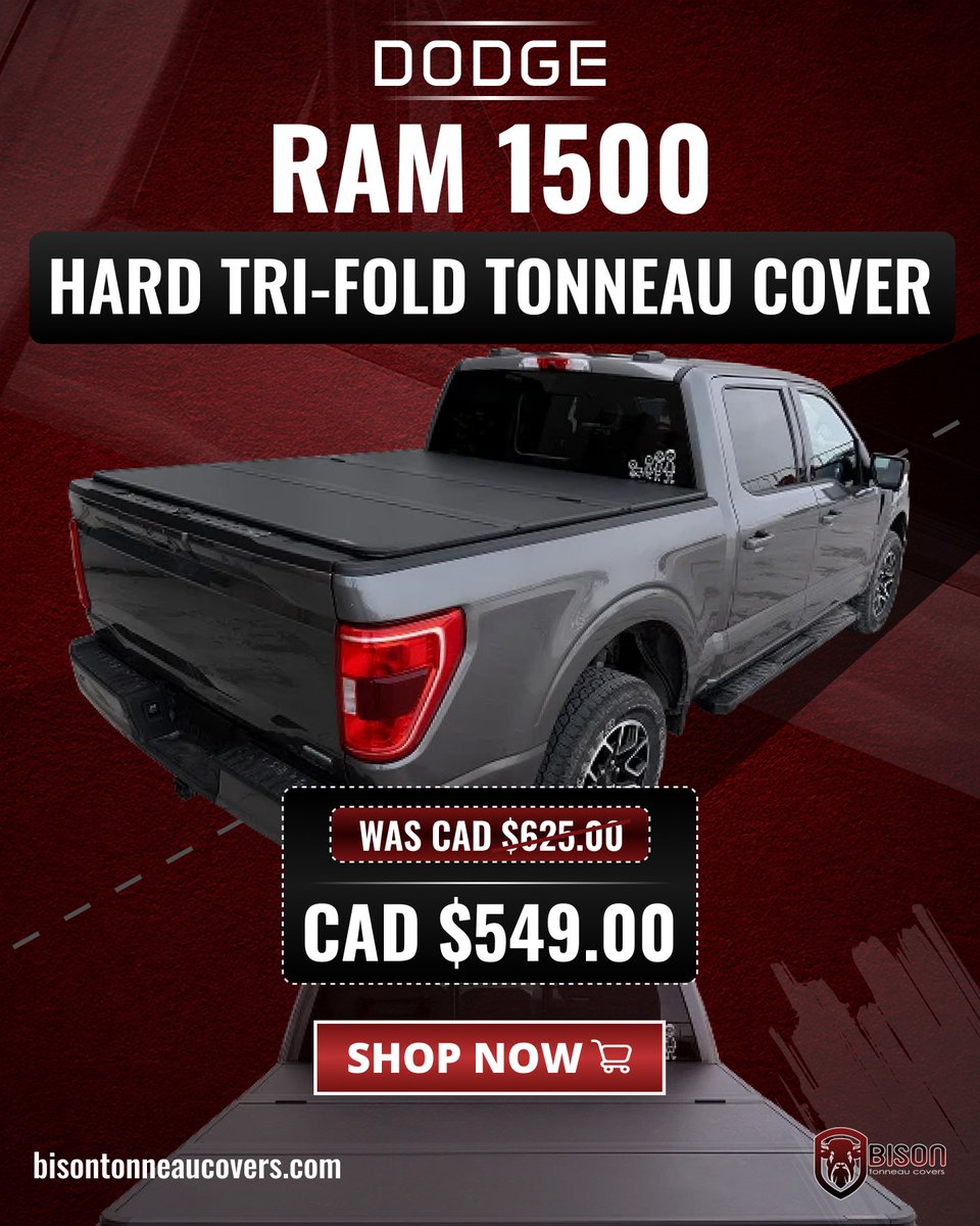 bisoncover's tweet photo. 🔥 RAM 1500. Built Tough. Covered by Bison. 💪
🔒 Keep your cargo protected
💪 Heavy-duty construction
🔄 Quick tri-fold bed access
🌧️ Protection from the elements
✨ Sleek, low-profile design

🌐 https://t.co/RDHt7nqGK5
📞 (905) 427-5050

#Ram1500 #TonneauCover #HardTriFold https://t.co/EA8fMHtI1N