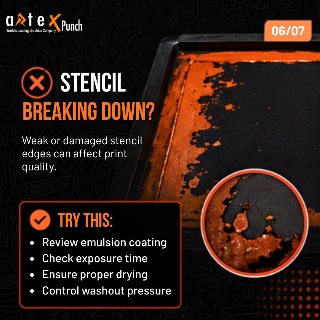 ArtexPunch's tweet photo. A great print isn’t just about the press. 👀

Ink, mesh, squeegee pressure, registration, exposure, and curing all play a role in the final result.

Sometimes, one small adjustment can completely change the print. 🔥

Save this for your next production run! 📌

#ScreenPrinting https://t.co/oPUhmkpQFL