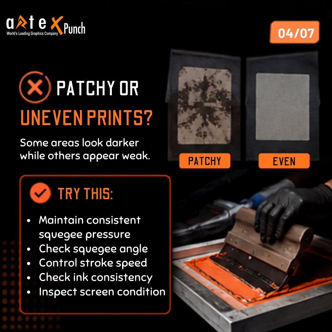 ArtexPunch's tweet photo. A great print isn’t just about the press. 👀

Ink, mesh, squeegee pressure, registration, exposure, and curing all play a role in the final result

Sometimes, one small adjustment can completely change the print.🔥

Save this for your next production run! 📌

#ScreenPrintingTips https://t.co/3SufiP8MMY