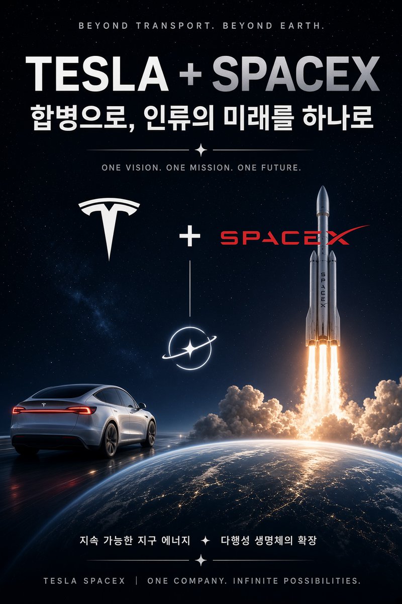 RoyPapa5's tweet photo. 지난 5월 대비 두 기업의 합병에 대해 추가 확보된 fact 를 기반으로 블로그를 업데이트 했습니다

Tesla와 SpaceX 모두 향후 2년 동안 사업의 불확실성을 크게 줄일 수 있습니다. 그래서 지금의 시가총액만으로 교환비율을 고정하면, 더 빠르게 성장한 회사의 기존 주주가 자기 회사의 상승분을 상대 주주와 나누게 됩니다. 양쪽 주주에게는 2년을 기다릴 권리 자체가 가치입니다.

https://t.co/cqKyc94gED