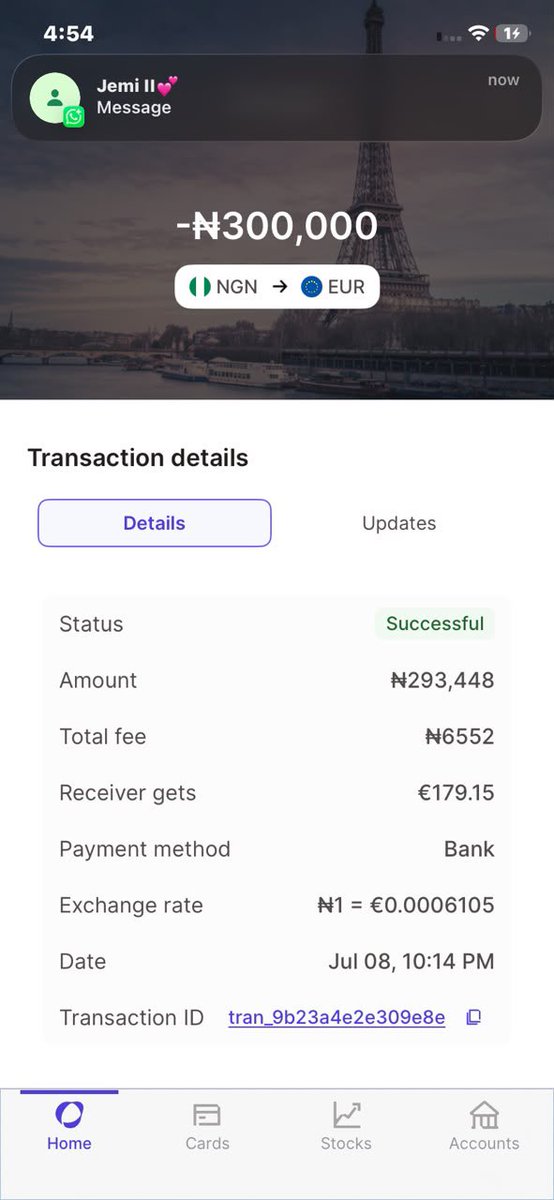 Ajisabo2's tweet photo. @RaenestApp
Over 5 weeks ago we made a transaction that never arrived at the destination and we still haven’t received a refund.
We’ve reached out multiple times. Your team is asking for proof of earnings in Euro or employment showing Euro income. The payment was for a student’s academic fees/processing for a school in Europe — not related to personal earnings.
We have the receipt (attached).
Thanks to @minipay we were eventually able to get the funds across another way, but we still need the original amount refunded by Raenest.
Please look into this urgently and process the refund. Happy to provide any additional details or transaction ID in DM.