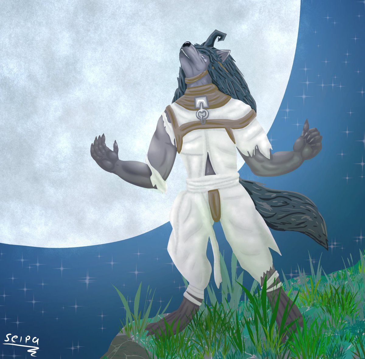 SeipaF's tweet photo. Herztier from Identity V, a new hunter with a werewolf design that I love! I would like it with more muscle, tho... (?
Also, happy wolf day!
#IdentiyV #Werewolf #Wolf #Herztier #Wolfday #IDV https://t.co/NcaZPdrKHX