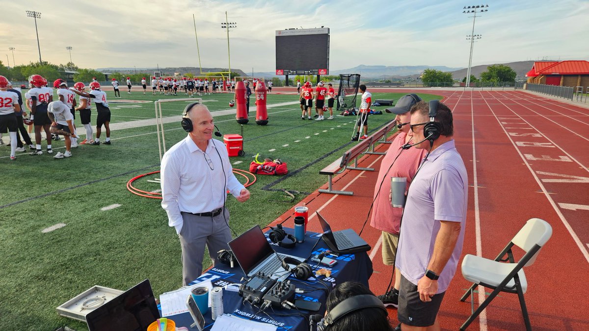 UtahTech_Sports's tweet photo. Thanks to @TheFanSN and the crew from The Drive with @devdixon for doing their show live from Greater Zion Stadium on Thursday morning!
If you missed the show, or want to hear it again - visit this link https://t.co/K1FnJXWUhz
#UtahTechIsHere | #BigSkyFB | #BigSkyVB | #BigSkyWSOC | #MWMSOC