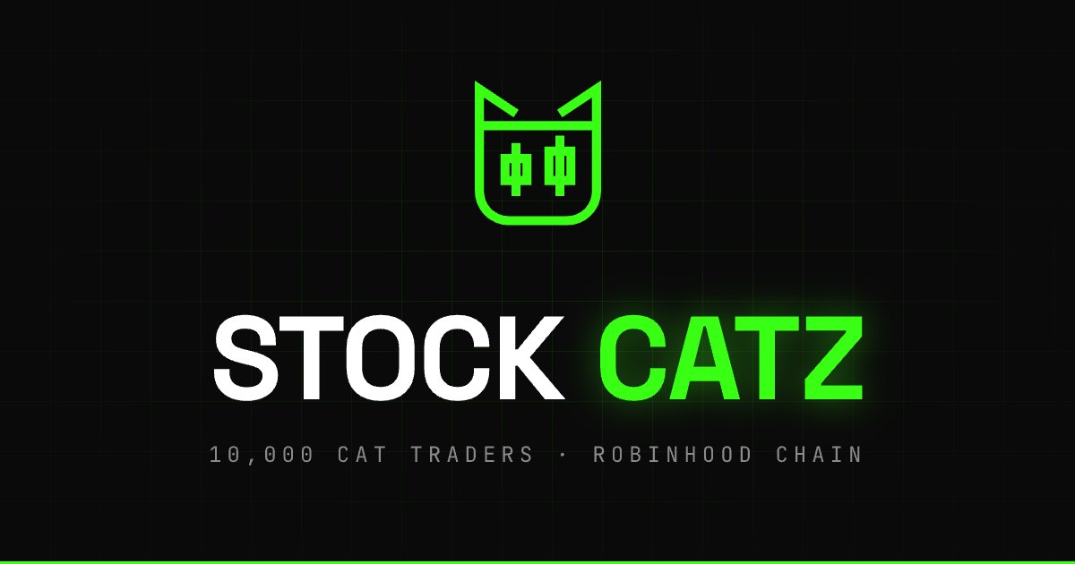 StockCatz_'s tweet photo. Ten thousand cats live under the exchange.   

Tonight they got a website. 🐱📷
https://t.co/hHsaCwpuW8 — minting opens in 2 days.  

Not financial advice. Definitely a cat. 

#StockCatz #robinhood #NFT #crypto #mint https://t.co/jCCe6nWdXi