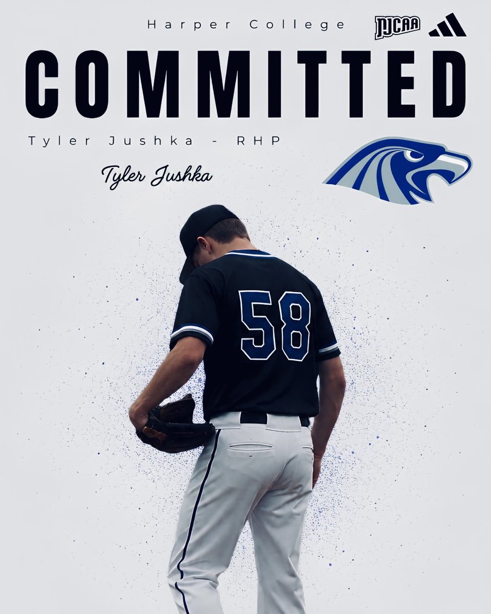 JushkaTyler2027's tweet photo. I’m excited to announce my commitment to Harper College on a full ride.  I’d like to thank everybody including family, teammates, and coaches for helping me and supporting me.  A special thanks to @KlandBaseball and @KCPhantoms for their support these past couple of years. Go Hawks!
