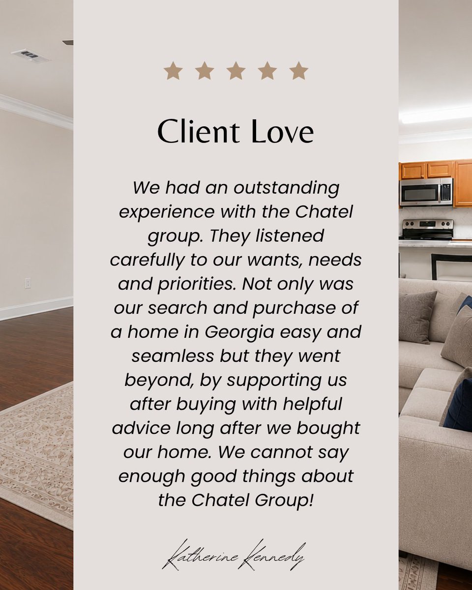 ChatelGroup's tweet photo. A great real estate experience shouldn’t end at the closing table. 🏡✨
That means so much to us. Finding the right home is only part of the journey—our goal is to be a trusted resource before, during, and long after the transaction is complete. https://t.co/BdupPM8GSE