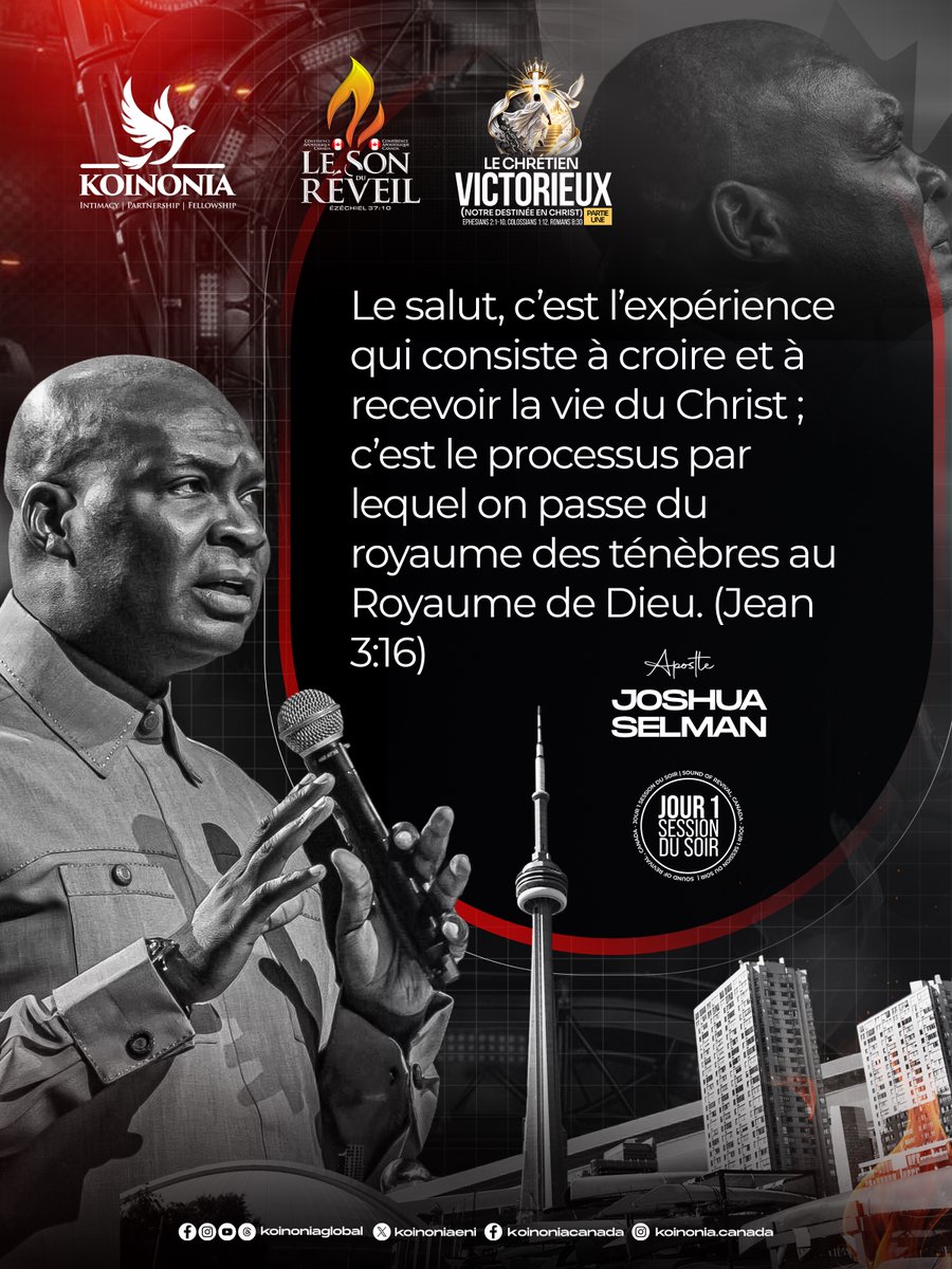 koinoniaeni's tweet photo. #ApostleJoshuaSelman
#TheTriumphantChristianPart1
#OurDestinyInChrist
#TheSoundOfRevival2026
#SoundOfRevivalCanada
#KoinoniaGlobal https://t.co/Odib460l2z