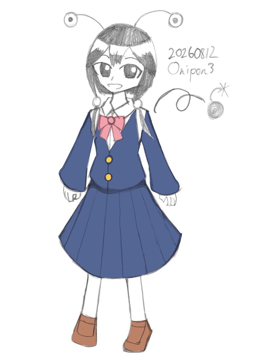 Onipon3_VP's tweet photo. #まちゅむら夏合宿2026
合宿お疲れ様ですー！
期間中に描いたもの(+α)を上げておきます！
明日のま祭も運営と展示で参加しているのでよろしくお願いします！
一枚目は徐々福 野乃花（Jojofuku Nonoka）
身内からめっちゃ好評な一枚で、期間中に命名がやっと決まりました！
文字数…… https://t.co/woTvYTl1q6