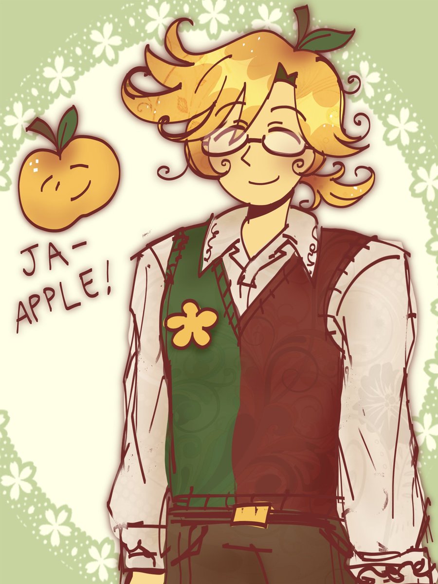 yuu80085's tweet photo. this is my take on flowery if his name was appley and he was a perfectionist in college #deltarune #flowery https://t.co/OQxficyIYi