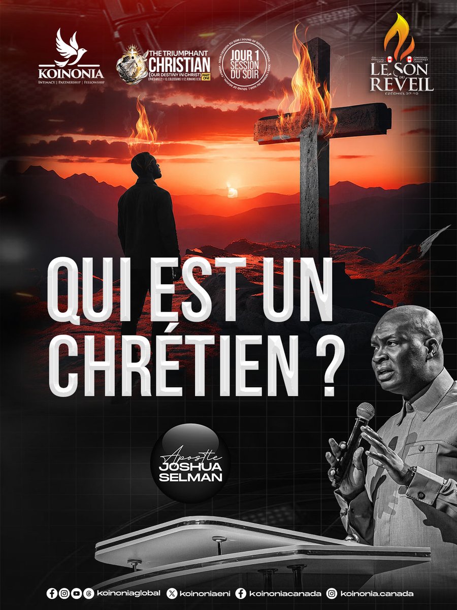 koinoniaeni's tweet photo. #ApostleJoshuaSelman
#TheTriumphantChristianPart1
#OurDestinyInChrist
#TheSoundOfRevival2026
#SoundOfRevivalCanada
#KoinoniaGlobal https://t.co/cXWi5PcG51