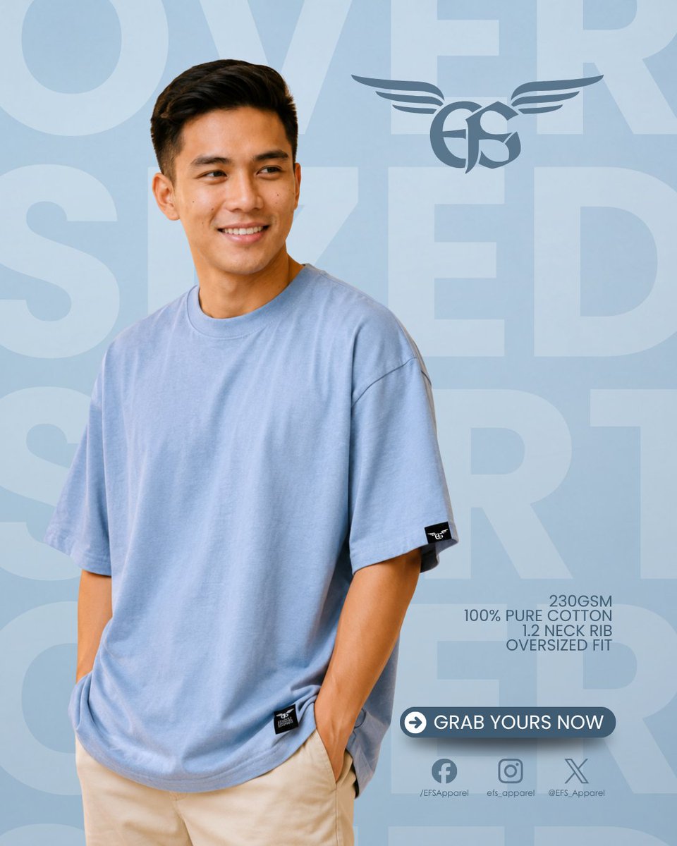 EFS_Apparel's tweet photo. Simple. Comfortable. Effortlessly EFS. ๐
From slow days to everyday adventures, wear comfort with confidence.
๐ Grab yours now and experience the EFS difference!
#EFSApparel #EFSShirtCollection #OversizedShirt https://t.co/zzzK5FCKJo