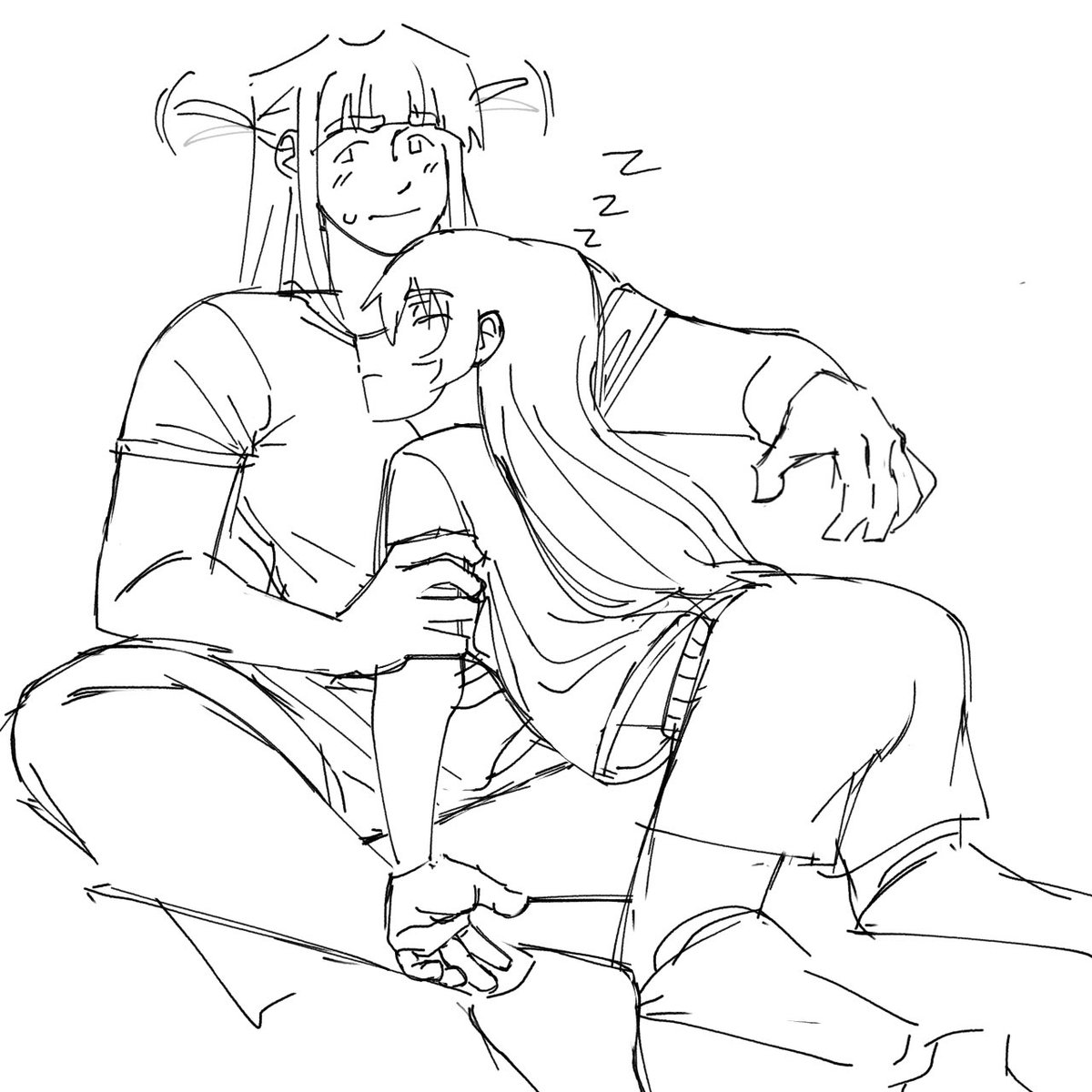 karenge_s's tweet photo. incredible things are happening on mahiru's lap https://t.co/nB6FwWWhe3