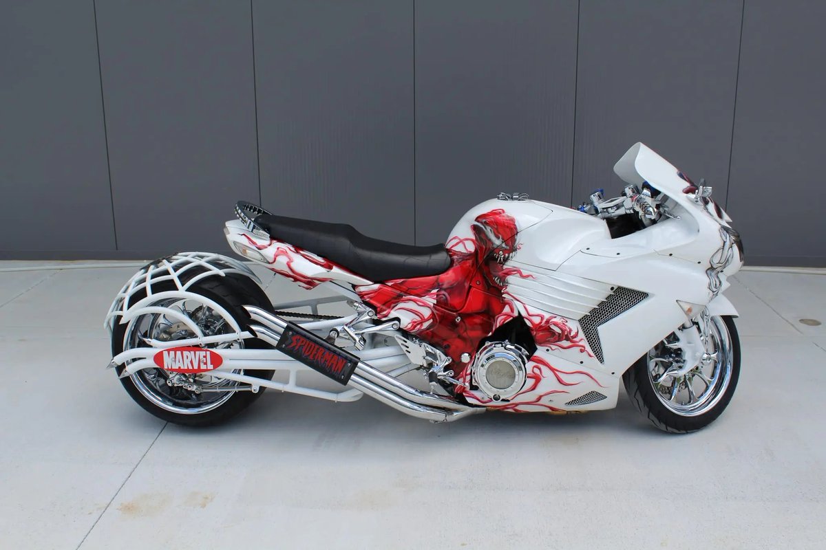 「セナ様分」 2007 #Kawasaki Ninja ZX-14 #SpiderMan Custom 🧵 3 📷 @CafeRacrsReturn