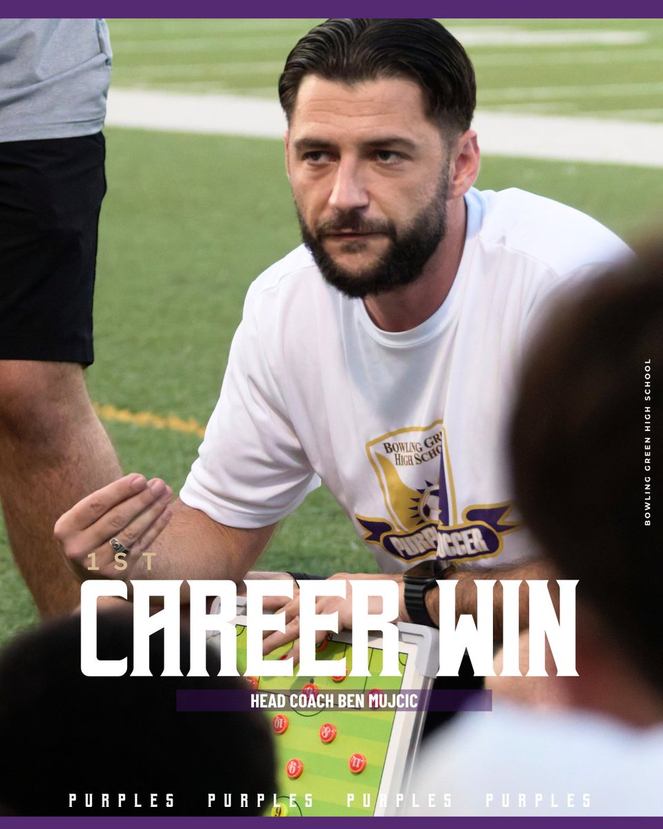 Purples_Soccer's tweet photo. FIRST DISTRICT WIN 🟣⚽

Bowling Green earns a 3–2 road win over Warren Central.

Coach Ben Mucic:

“The players never stopped believing in themselves and supported each other until the end. That’s what’s most important.”

#GoPurples #BGHS https://t.co/ibPWsPr5y4