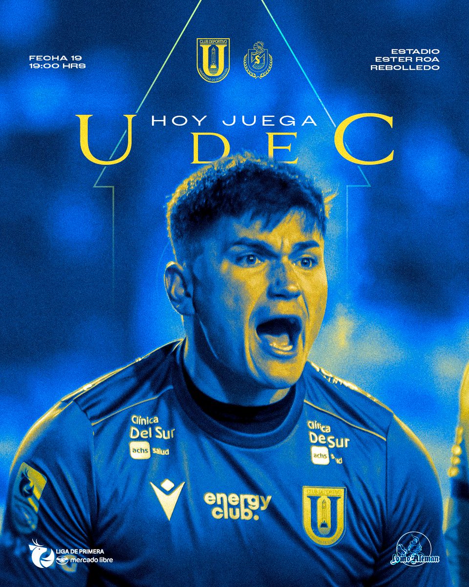 FutbolUdeC's tweet photo. 𝐇𝐎𝐘 𝐉𝐔𝐄𝐆𝐀 𝐋𝐀 𝐔𝐃𝐄𝐂🟡🔵

Continuamos el camino en la #LigaDePrimeraMercadoLibre y hoy nos enfrentamos ante Dep. La Serena en el Estadio Ester Roa⚽️

Desde Concepción al país entero, el Campanil vuelve a la acción 🫡

#ElOrgulloDeSerForero
#ElÚnicoCampeónDeConcepción https://t.co/L571pdtJzL