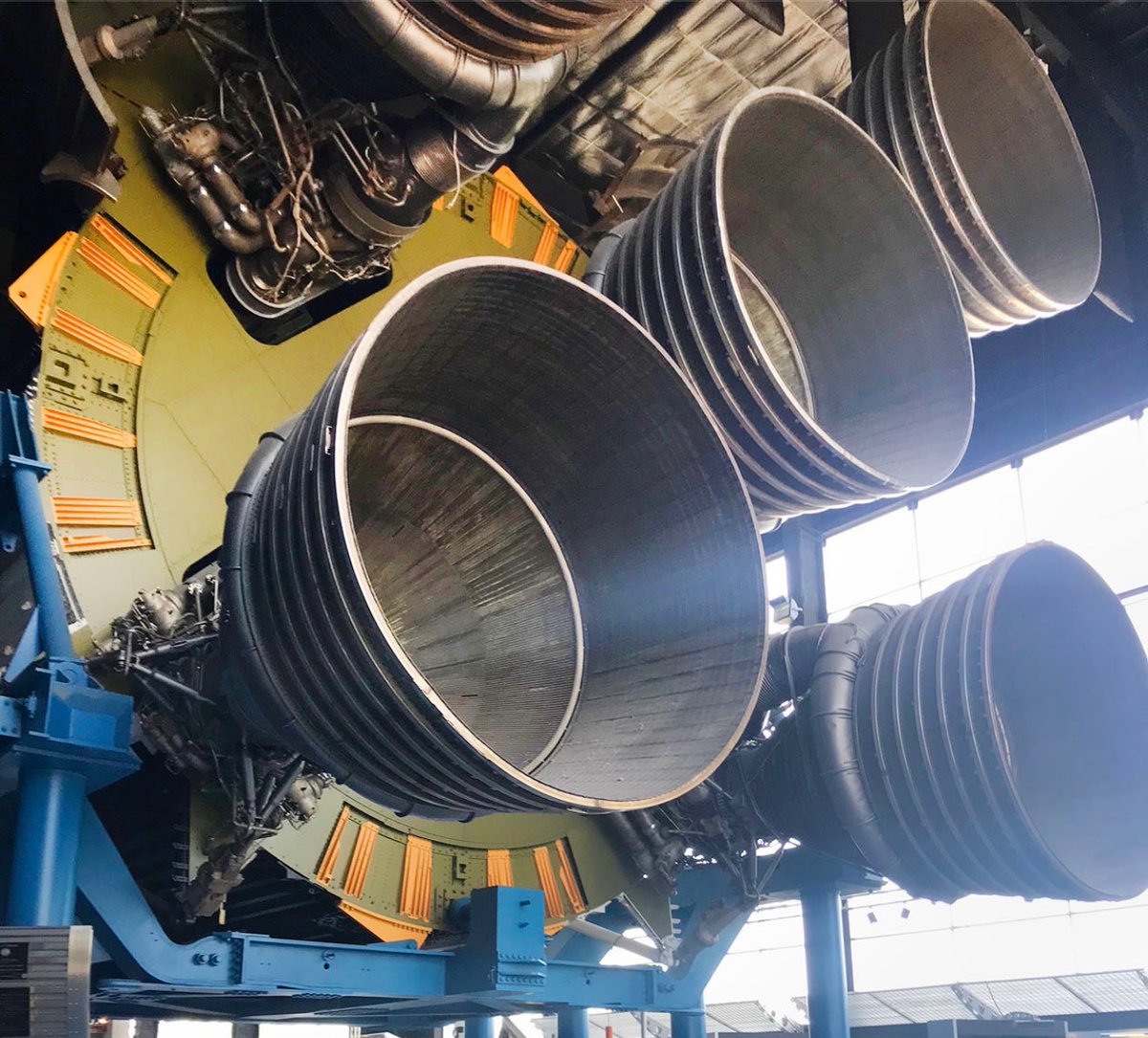 WonderRove's tweet photo. The Saturn V stood 363 feet tall. 

Seconds after liftoff, even that enormous rocket was dwarfed by what it left beneath it. https://t.co/4t3TsQRpRM