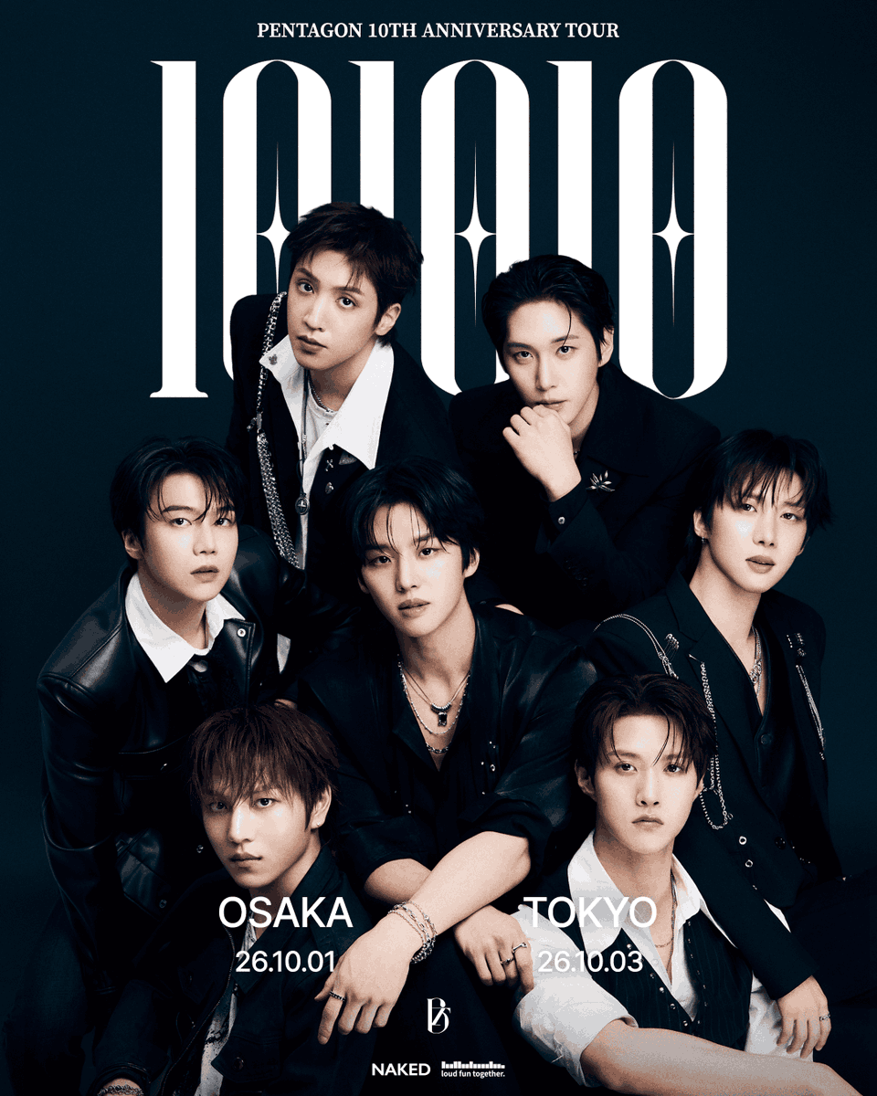 iTONY_ent's tweet photo. 【PENTAGON】

PENTAGON 10th Anniversary Tour <101010> in Japan

本日18時よりチケット最速先行受付スタート🎟️💨

PENTAGONの過去・現在・未来をともに刻む、
かけがえのない特別な瞬間を、どうぞお見逃しなく。

チケットのお申し込みはこちら👇
🎫 iT'S MEMBER先行(抽選)
⏰ 8/14(金)18:00〜8/23(日)23:59
🔗 https://t.co/oFZu2E3Igu

🎫 オフィシャル最速先行(抽選)
⏰ 8/14(金)18:00〜8/23(日)23:59
🔗 https://t.co/syJ9rSjqT2

📍 10/1［大阪］
1部：13:30 / 2部：18:30
@ ZEPP NAMBA

📍 10/3［東京］
1部：13:30 / 2部：18:30
@ ZEPP DIVERCITY

#펜타곤 #PENTAGON 
#PENTAGON_10th_Anniversary
#라우드펀투게더 #PENTAGON_101010