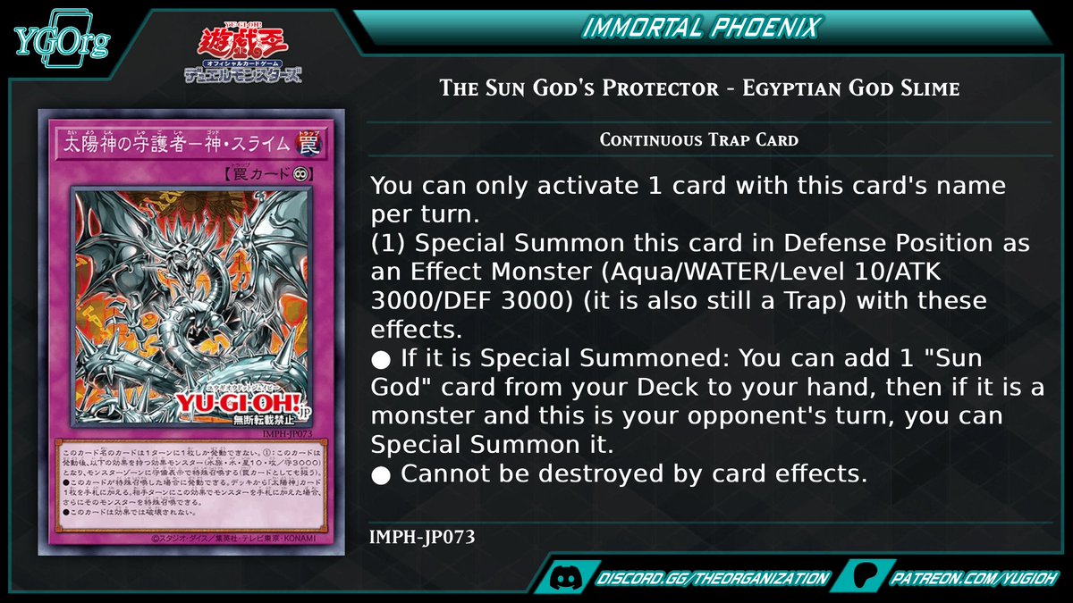 ygorganization's tweet photo. ◆ Immortal Phoenix ◆
#yugioh #遊戯王 https://t.co/BAiesYz6WS
