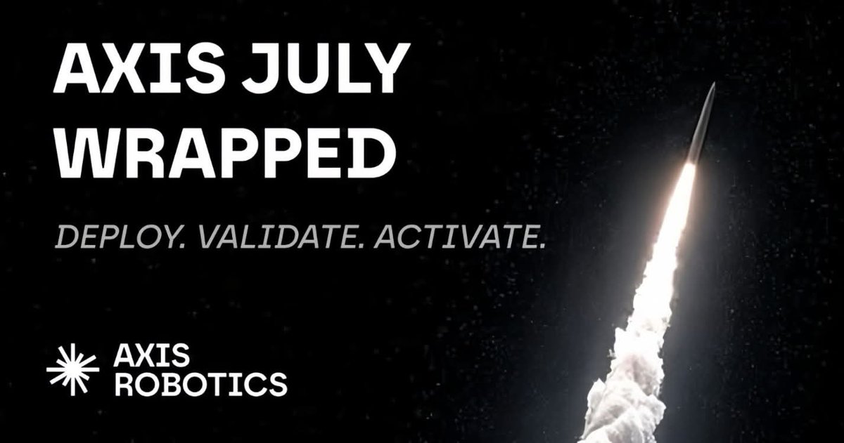 axisroboticsPh's tweet photo. Ang July 2026 ay isang malaking milestone para sa Axis Robotics. 🫂

📌 Deploy — Inilunsad ang Axis V2 na may human-gated DAgger, ni-roll out ang Axis Point System at nag-release ng sunod-sunod na product upgrades.

📌 Validate — Inannounce ang $12M Seed round, ibinahagi ang 6–12 month vision at product matrix, at masayang tinanggap si Prof. Jiachen Li bilang ating Research Advisor.

📌 Activate — Inilunsad ang July Referral Championship, “Gas on Us” campaign, mga AMA sessions, at mga global IRL (in-real-life) meetups.

✔️Deploy the engine. 
✔️Validate the thesis. 
✔️Activate the loop.