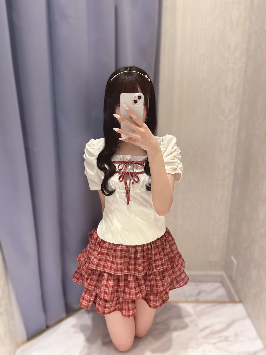 evelyn大阪店🪡 ♡3段ティアードリブop ¥9800-(taxin) いちごみるく