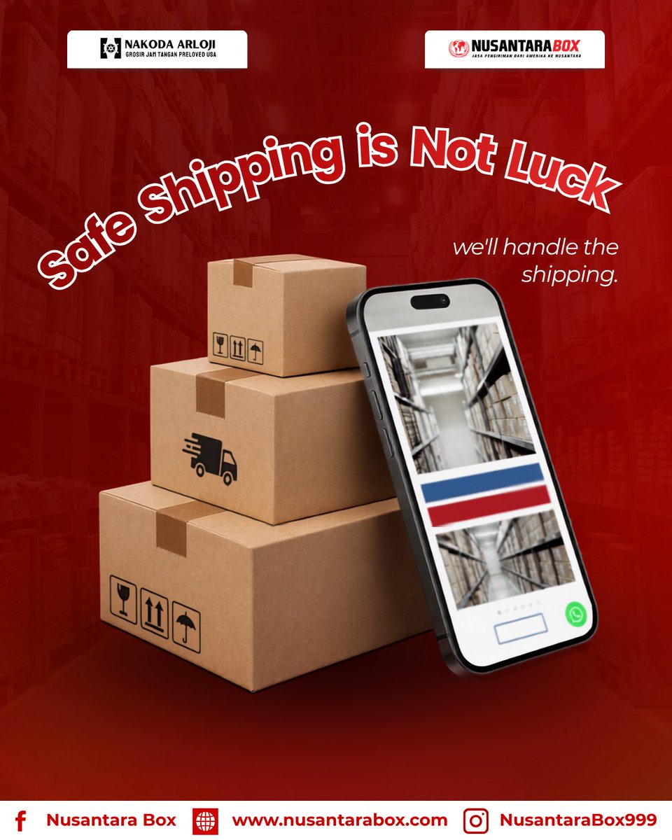 NusantaraBox's tweet photo. Karena setiap barang yang Anda kirim layak tiba dengan aman di tujuan. ❤️

📩 Hubungi Nusantara Box dan kirim barangmu dengan lebih tenang!

Hubungi Bu Ati 📞 +62 821-1459-6725

#NusantaraBox #SafeShipping #ShipWithConfidence https://t.co/i8QT9IDDWQ