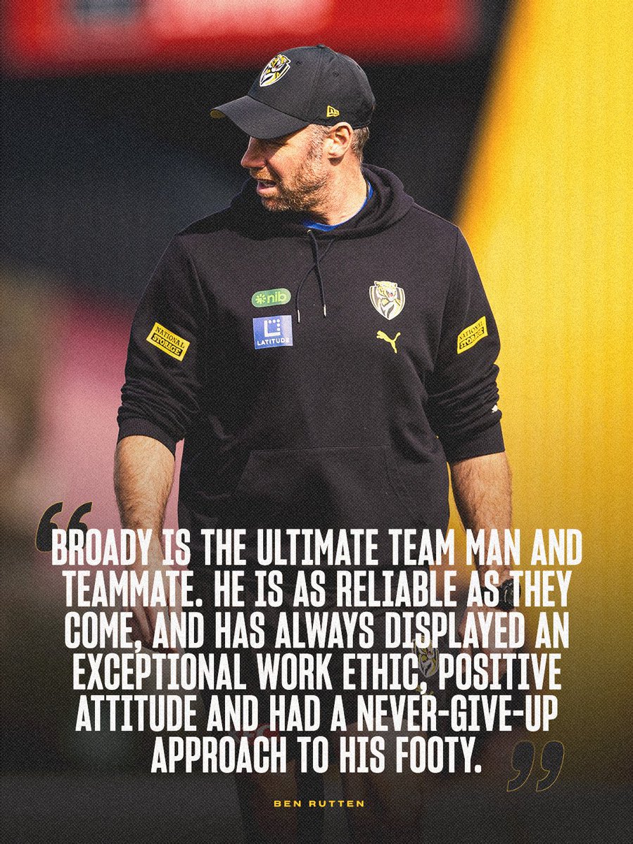 Richmond_FC's tweet photo. Words from those who know Nathan Broad best, reflecting on his remarkable career at Tigerland 💛🐯 https://t.co/UbyxbmmtkA