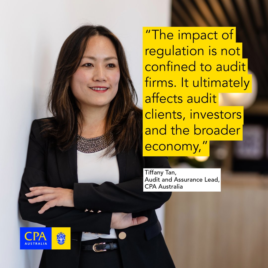 cpaaustralia's tweet photo. CPA Australia Audit and Assurance Lead Tiffany Tan outlines a practical path for audit reform: direct registration, stronger ASIC oversight and meaningful enforcement. 

Read more 👉 https://t.co/WOXRkZ0cfA https://t.co/S3w85pZ3l5