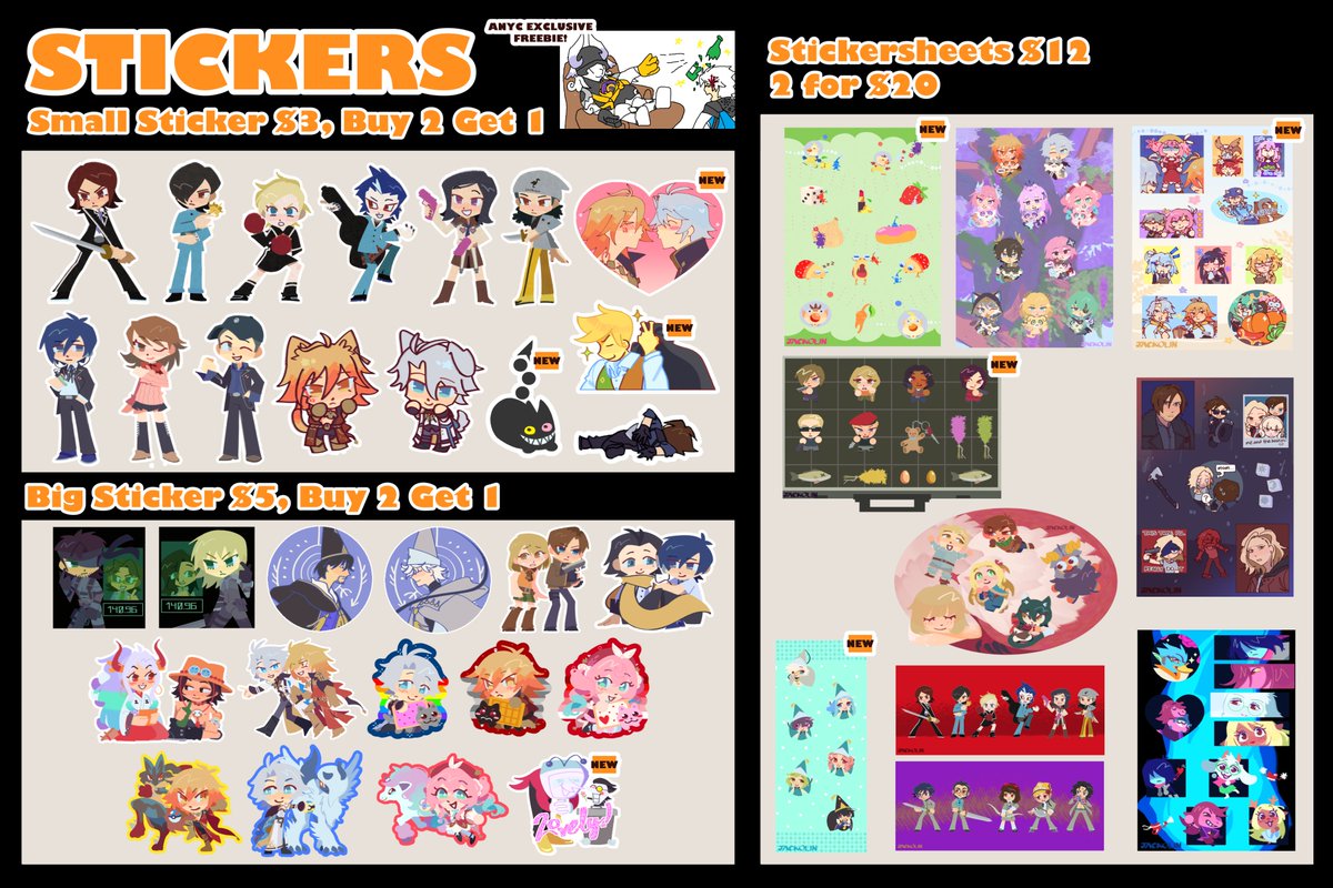 _jackolin's tweet photo. this is my first time tabling at anyc!! i'll be with @polukhina_sonya at U-06 (map below) i'll be giving out a freebie sticker :3 #anyc2026 #animenyc2026 https://t.co/AjThfbS8cT