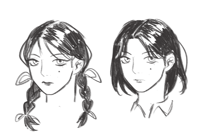 Fayumerii's tweet photo. Go-To #hrida hairstyle &amp; length as she was growing up https://t.co/dQppdBd9dm