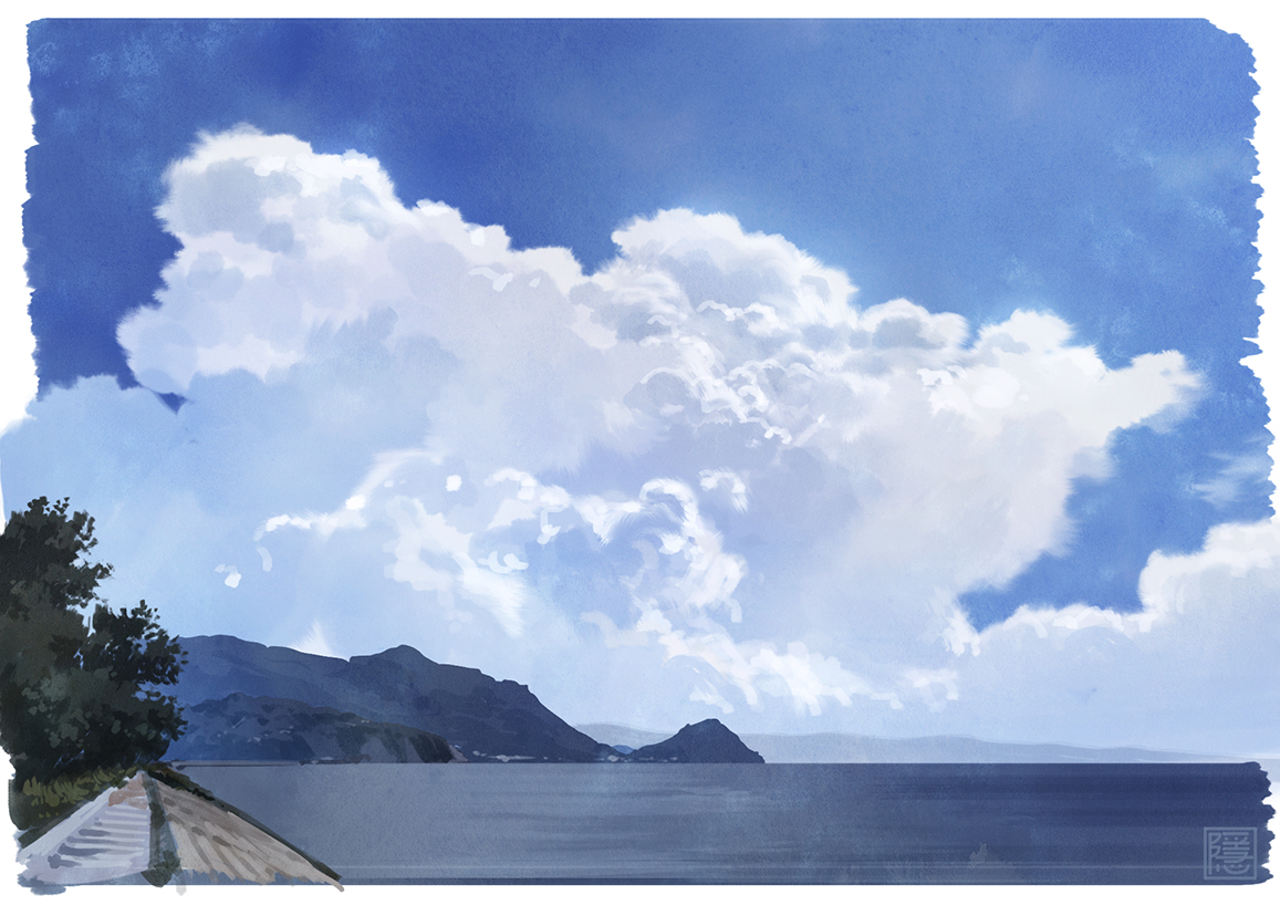 yk_funa's tweet photo. #一次創作祭り夏の陣2026
地元の風景を描いた絵です。 https://t.co/QuXcG1qkyx