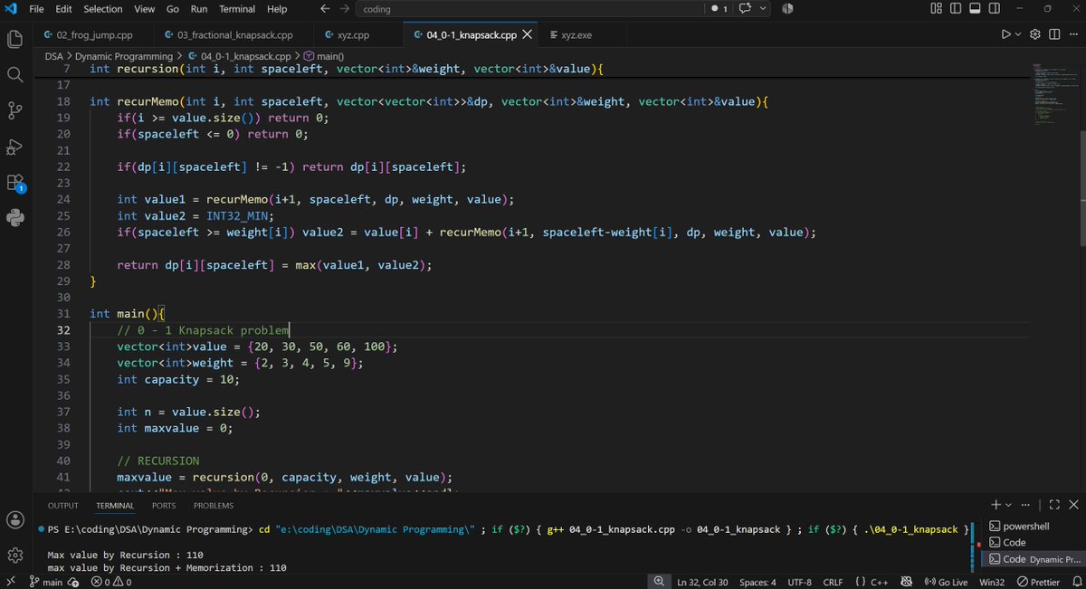 priyanshu__code's tweet photo. Day 143: Thought DP was easy... then 0/1 Knapsack humbled me. 😅 2D DP, especially tabulation, is on another level.
Also started building a React To-Do app. No rush—planning to finish it by the time I complete React.
#DP #React #LeetCode https://t.co/bA48oFJUlt