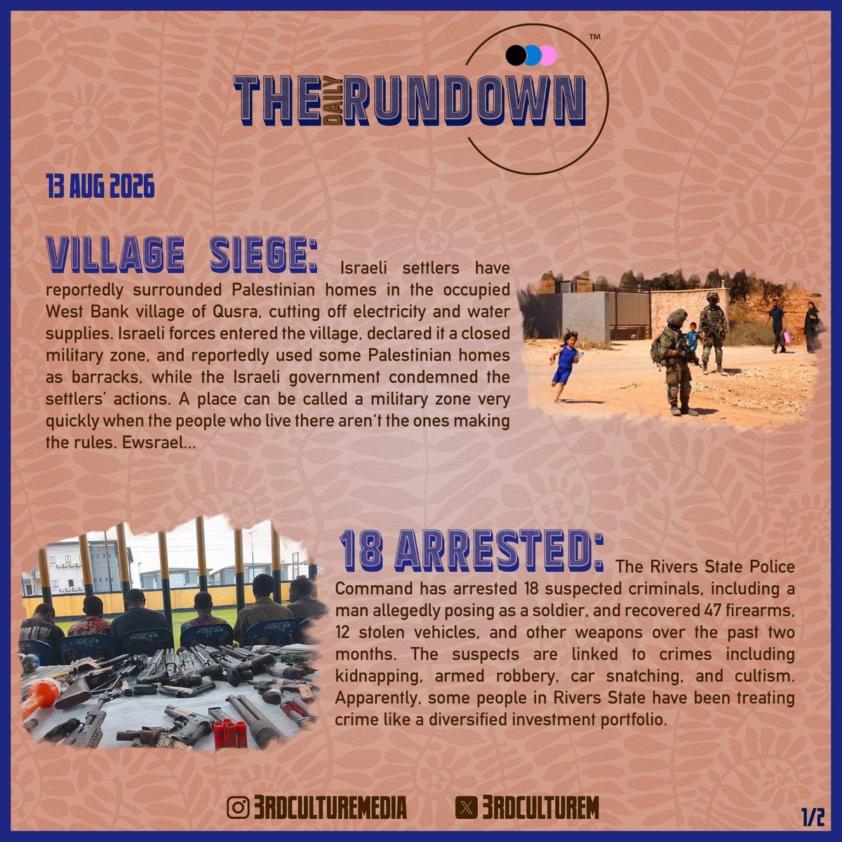3rdculturem's tweet photo. 13 AUG 2026
The Daily Rundown
📰🗞
Enjoy! https://t.co/SGTA5gMg5A