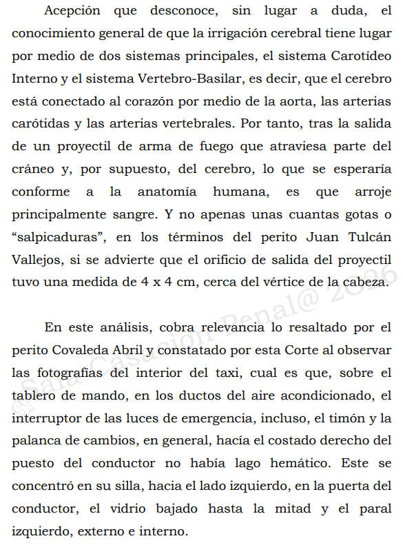 loviedoH's tweet photo. Corte S. Rad. 60782/26. Homicidio

Decisión de sumo interés. 

Esta providencia ofrece un profundo estudio sobre la valoración de la prueba científica en el proceso penal. La Corte analiza la posición de la víctima, los orificios de entrada y salida, el recorrido del proyectil, https://t.co/tif27wAZGN
