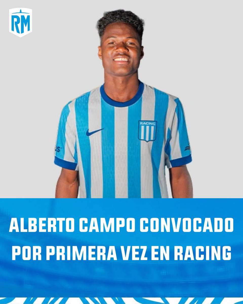 RacingManiacos's tweet photo. ‼️ Alberto Campo fue convocado por primera vez en #Racing para el partido ante #Banfield.

🇪🇨 El extremo ecuatoriano tiene 19 años y su pierna hábil es la derecha.

¡VAMOS, PIBE! 💙 https://t.co/LnMSTSsECh