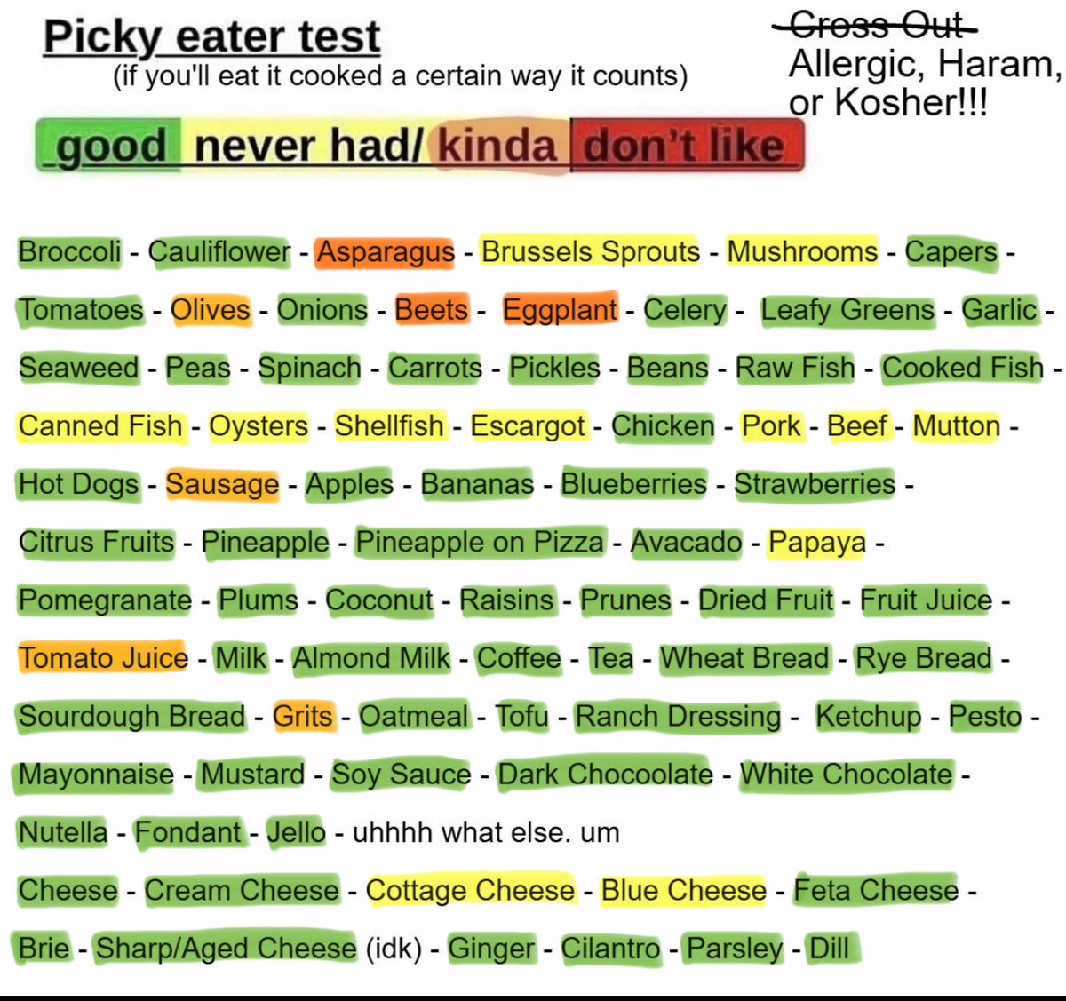 coppershade0's tweet photo. Picky eater test https://t.co/x464tO50LF